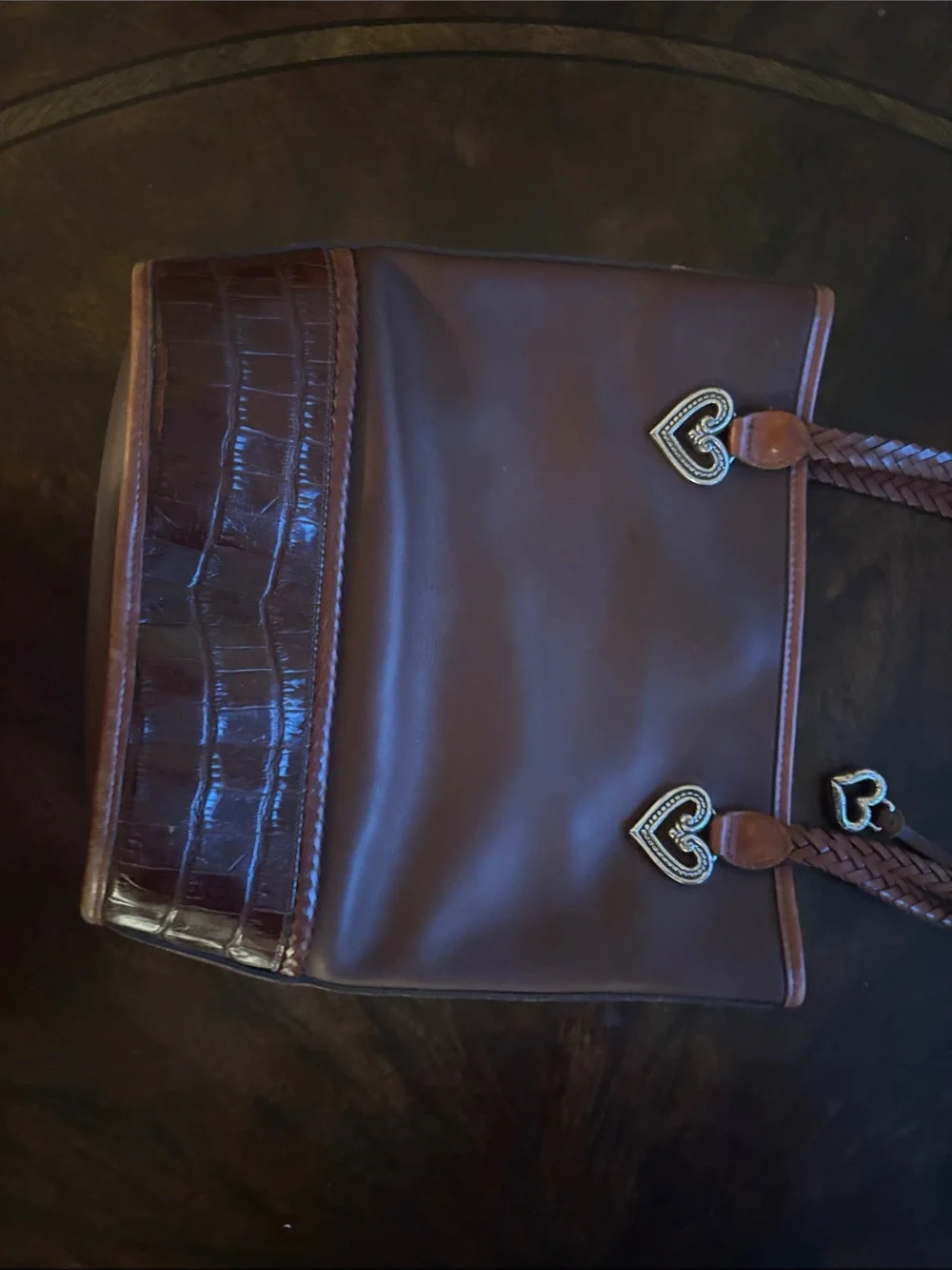 Brown Leather Brighton Shoulder Bag
